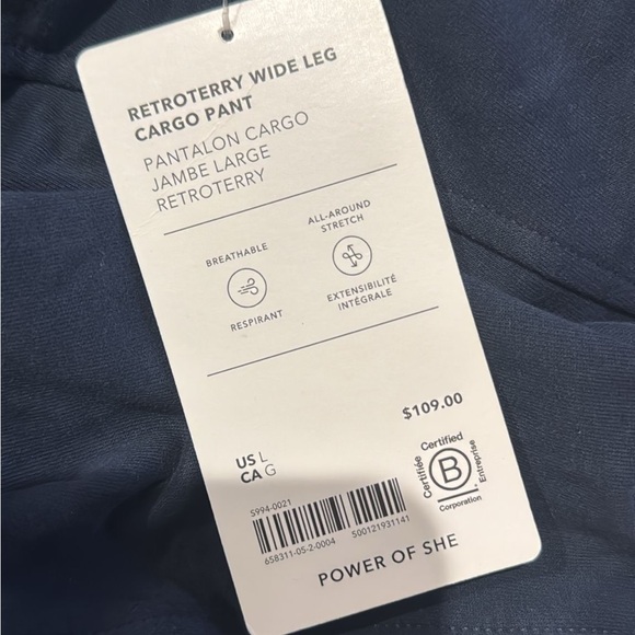 Athleta Retroterry Wide Leg Cargo Pant // Navy - Picture 13 of 14